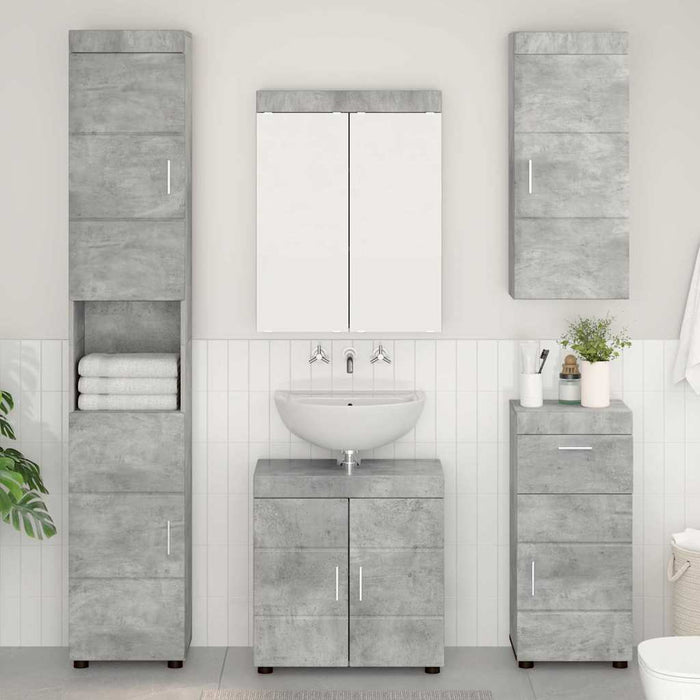 Set de mobilier pentru baie TULUM 5 pcs Gri din beton WALTI
