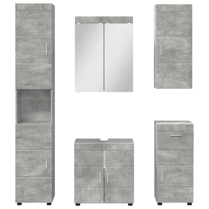 Set de mobilier pentru baie TULUM 5 pcs Gri din beton WALTI