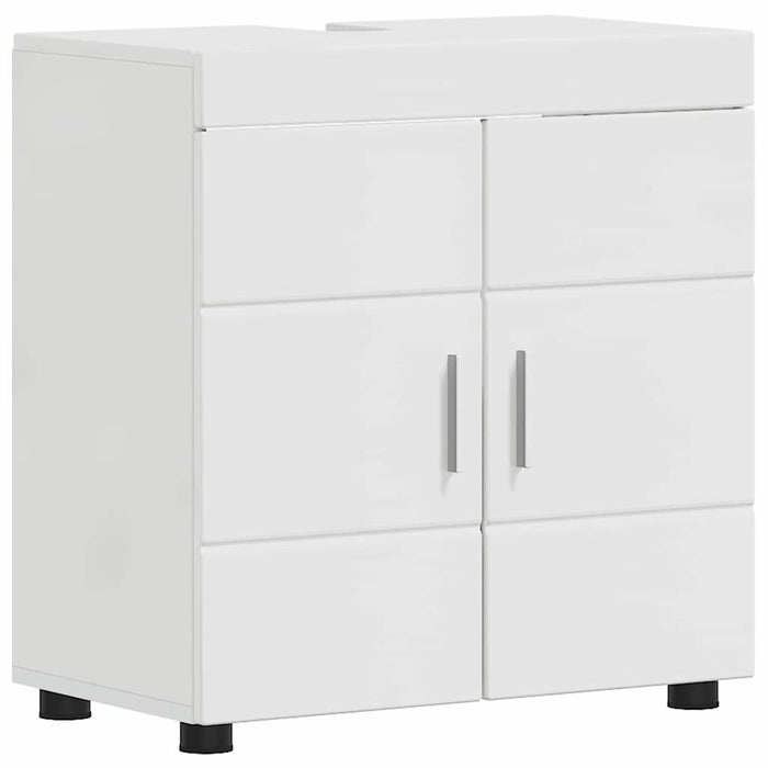 Set de mobilier pentru baie TULUM 5 pcs Alb lucios WALTI