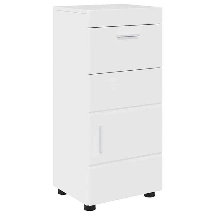 Set de mobilier pentru baie TULUM 5 pcs Alb lucios WALTI