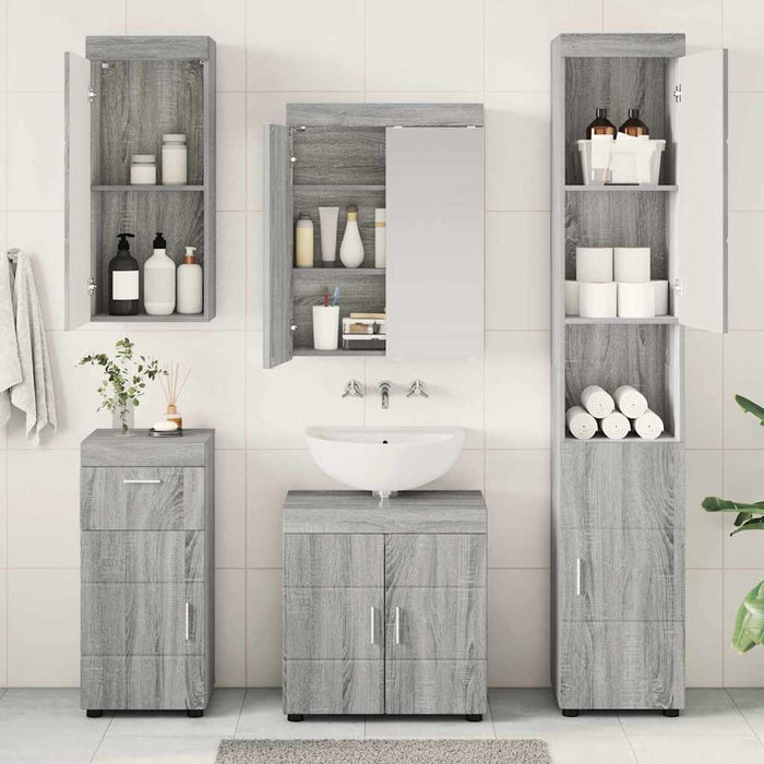 Set de mobilier pentru baie TULUM 5 pcs Gri Sonoma - WALTI WALTI