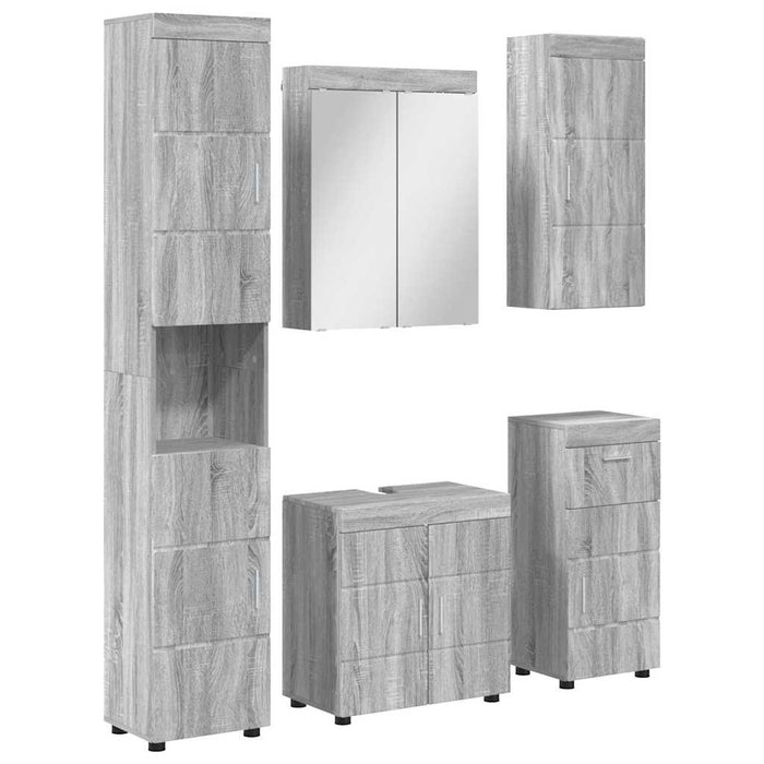 Set de mobilier pentru baie TULUM 5 pcs Gri Sonoma - WALTI WALTI