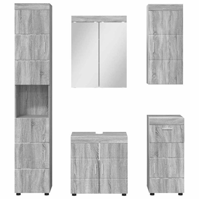 Set de mobilier pentru baie TULUM 5 pcs Gri Sonoma - WALTI WALTI