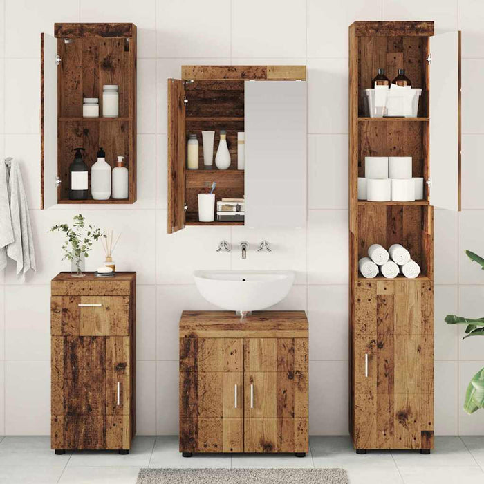 Set de mobilier pentru baie TULUM 5 pcs Lemn vechi - WALTI WALTI