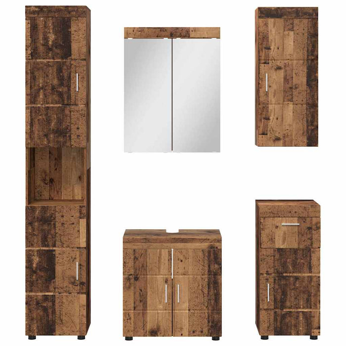 Set de mobilier pentru baie TULUM 5 pcs Lemn vechi - WALTI WALTI
