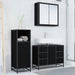 Set de mobilier pentru baie 3 pcs Stejar Negru Lemn compozit - WALTI WALTI