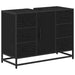 Set de mobilier pentru baie 4 pcs Stejar Negru Lemn compozit - WALTI WALTI