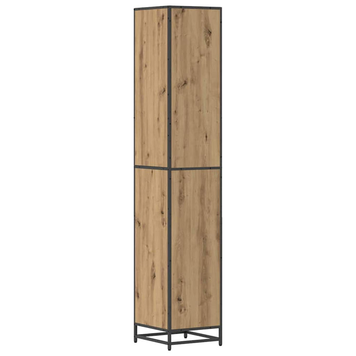 Set de mobilier pentru baie cu raft cu ușă Stejar Artizanal - WALTI WALTI