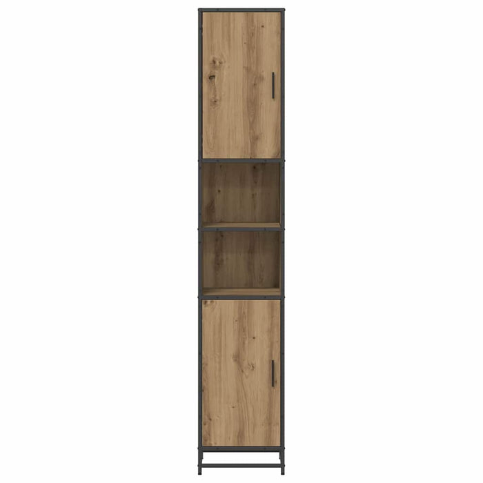 Set de mobilier pentru baie cu raft cu ușă Stejar Artizanal - WALTI WALTI