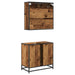 Set de mobilier pentru baie 2 pcs Lemn Vechi Lemn compozit - WALTI WALTI