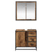Set de mobilier pentru baie 2 pcs Lemn Vechi Lemn compozit - WALTI WALTI