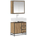 Set de mobilier pentru baie cu sertar 2 pcs Stejar Artizanal - WALTI WALTI