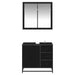 Set de mobilier pentru baie 2 pcs Stejar negru Lemn compozit - WALTI WALTI