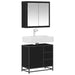 Set de mobilier pentru baie 2 pcs Stejar negru Lemn compozit - WALTI WALTI