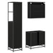 Set de mobilier pentru baie 3 pcs Stejar Negru Lemn compozit - WALTI WALTI