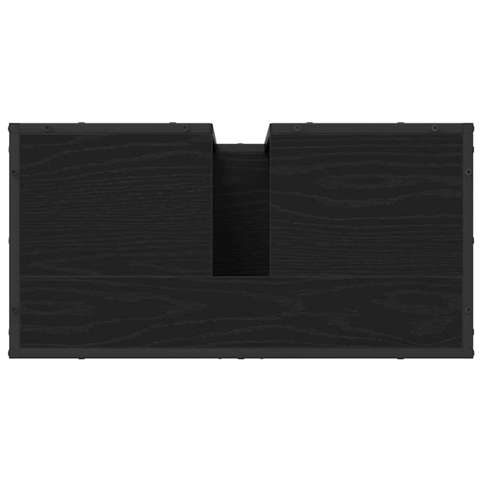 Set de mobilier pentru baie 3 pcs Stejar Negru Lemn compozit - WALTI WALTI