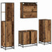Set de mobilier pentru baie 4 pcs Lemn Vechi Lemn compozit - WALTI WALTI