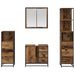 Set de mobilier pentru baie 4 pcs Lemn Vechi Lemn compozit - WALTI WALTI