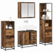 Set de mobilier pentru baie 4 pcs Lemn Vechi Lemn compozit - WALTI WALTI