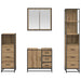 Set de mobilier pentru baie cu sertar 4 pcs Stejar Artizanal - WALTI WALTI
