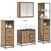 Set de mobilier pentru baie cu sertar 4 pcs Stejar Artizanal - WALTI WALTI