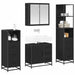 Set de mobilier pentru baie 4 pcs Stejar Negru Lemn compozit - WALTI WALTI