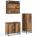 Set de mobilier pentru baie 3 pcs Lemn Vechi Lemn compozit - WALTI WALTI