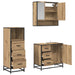 Set de mobilier pentru baie cu sertar 3 pcs Stejar Artizanal - WALTI WALTI