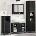 Set de mobilier pentru baie 3 pcs Stejar Negru Lemn compozit - WALTI WALTI