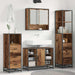 Set de mobilier pentru baie 4 pcs Lemn Vechi Lemn compozit - WALTI WALTI