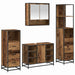 Set de mobilier pentru baie 4 pcs Lemn Vechi Lemn compozit - WALTI WALTI