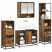 Set de mobilier pentru baie 4 pcs Lemn Vechi Lemn compozit - WALTI WALTI