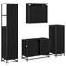 Set de mobilier pentru baie 4 pcs Stejar negru 80 x 33 x 60 cm - WALTI WALTI
