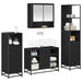 Set de mobilier pentru baie 4 pcs Stejar negru 80 x 33 x 60 cm - WALTI WALTI
