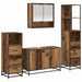 Set de mobilier pentru baie 4 pcs Lemn Vechi Lemn compozit - WALTI WALTI