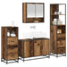 Set de mobilier pentru baie 4 pcs Lemn Vechi Lemn compozit - WALTI WALTI