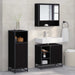 Set de mobilier pentru baie 3 pcs Stejar Negru Lemn compozit - WALTI WALTI