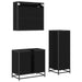 Set de mobilier pentru baie 3 pcs Stejar Negru Lemn compozit - WALTI WALTI