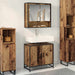 Set de mobilier pentru baie 2 pcs Lemn Vechi Lemn compozit - WALTI WALTI