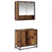 Set de mobilier pentru baie 2 pcs Lemn Vechi Lemn compozit - WALTI WALTI