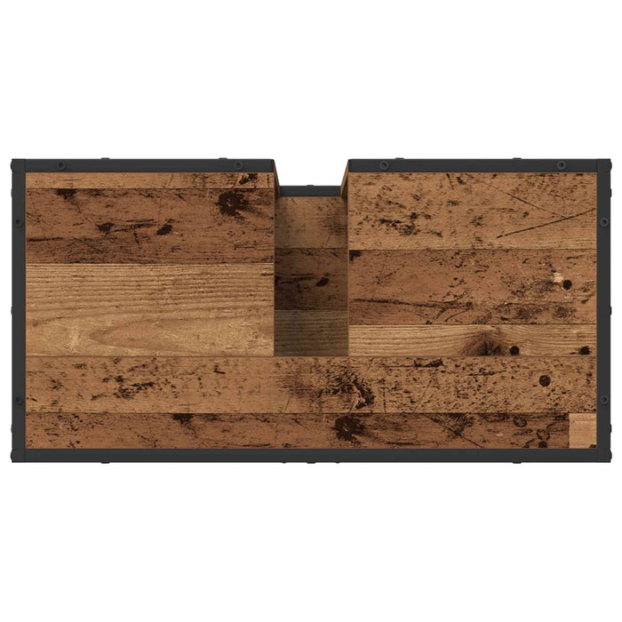 Set de mobilier pentru baie 2 pcs Lemn Vechi Lemn compozit - WALTI WALTI