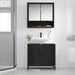 Set de mobilier pentru baie 2 pcs Stejar Negru Lemn compozit - WALTI WALTI