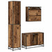 Set de mobilier pentru baie 3 pcs Lemn Vechi Lemn compozit - WALTI WALTI