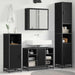 Set de mobilier pentru baie 4 pcs Stejar Negru Lemn compozit - WALTI WALTI