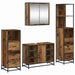 Set de mobilier pentru baie 4 pcs Lemn Vechi Lemn compozit - WALTI WALTI