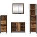 Set de mobilier pentru baie 4 pcs Lemn Vechi Lemn compozit - WALTI WALTI