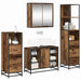Set de mobilier pentru baie 4 pcs Lemn Vechi Lemn compozit - WALTI WALTI