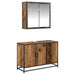 Set de mobilier pentru baie 2 pcs Lemn Vechi Lemn compozit - WALTI WALTI