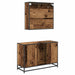 Set de mobilier pentru baie 2 pcs Lemn Vechi Lemn compozit - WALTI WALTI