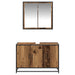 Set de mobilier pentru baie 2 pcs Lemn Vechi Lemn compozit - WALTI WALTI
